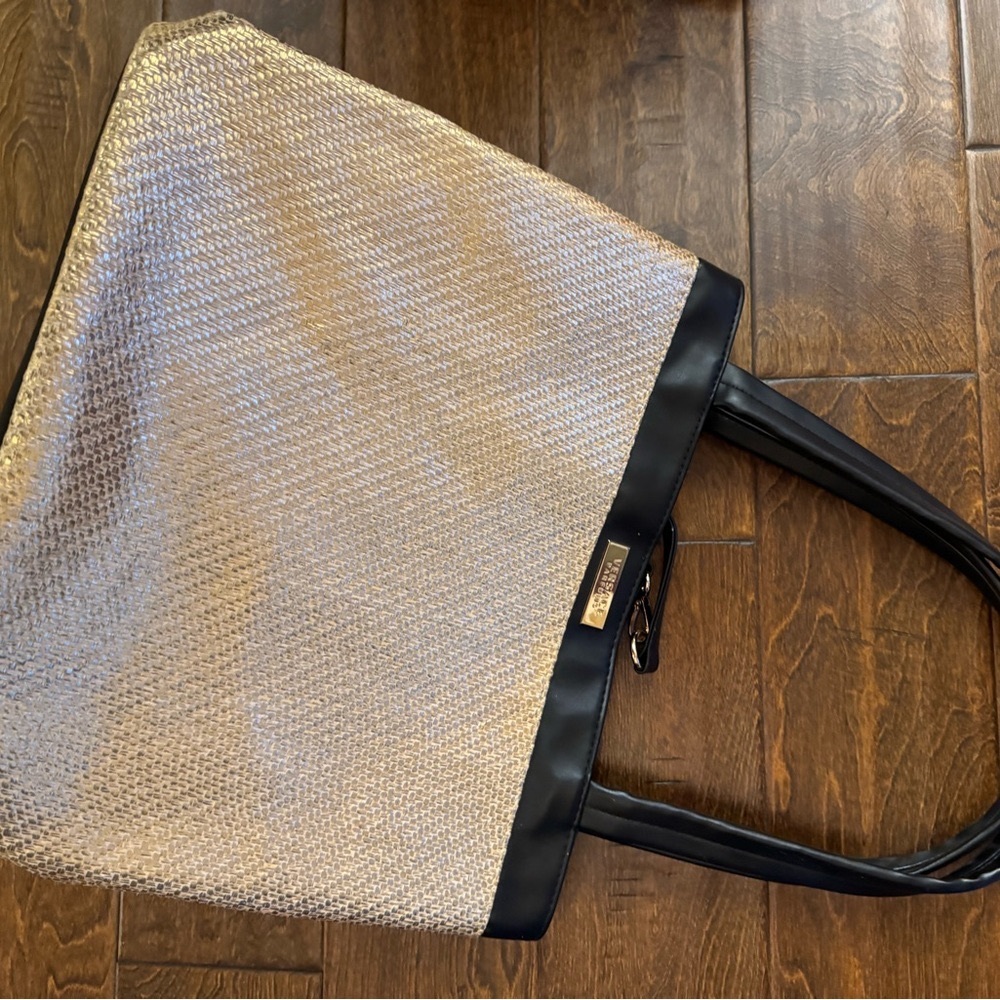 VERSACE Golden Metallic Large Shopper's Tote Bag